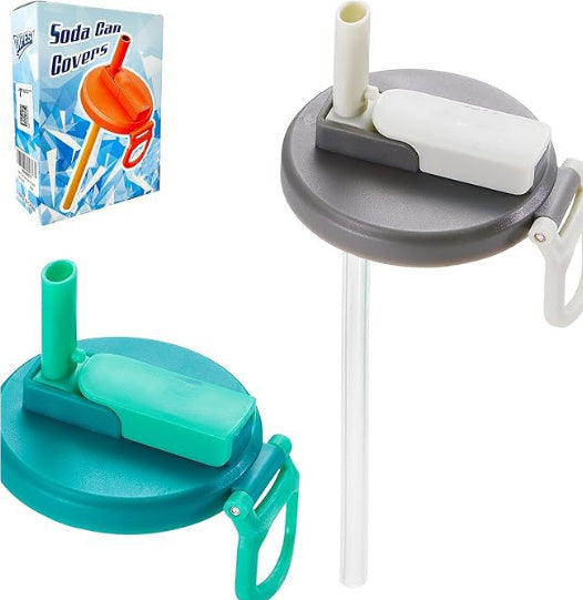 Trendy Sipper: Silicone Straw Lid for Soda Cans